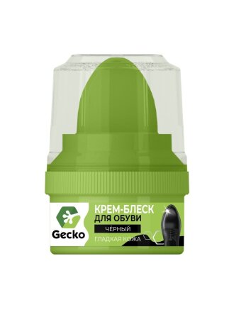 Крем блеск Homex, Gecko, для обуви, 60 мл, черный, 101317