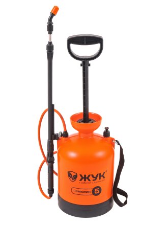 Опрыскиватель садовый Жук, 5 л, пластик, 650-970 мм, телескопический брандспойт, Классик, ОП-207 0437-00