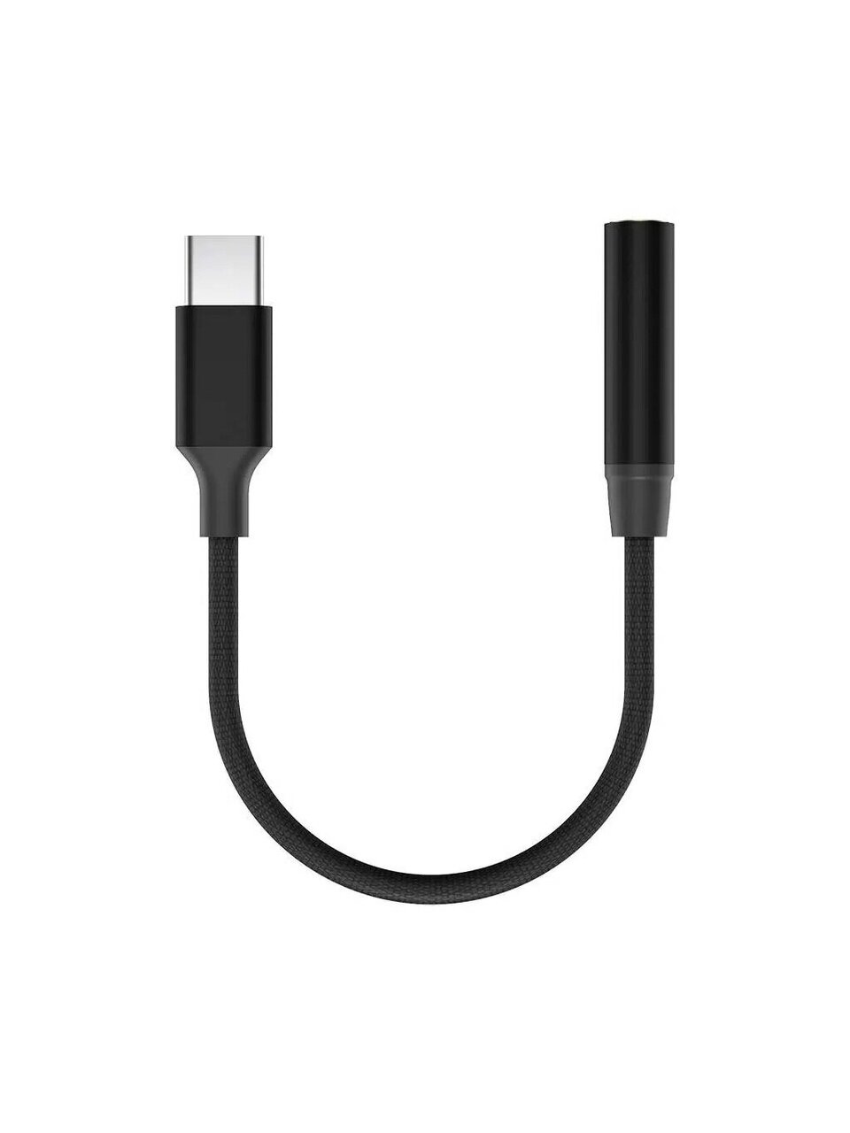 Адаптер-переходник OLMIO, Type-C to AUX Jack, 0.12 м, 3.5, черный, 039799