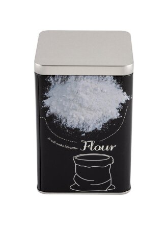 Банка для сыпучих продуктов, металл, 1 л, 10.3х10.2х15.3 см, с крышкой, Mallony, Мука, 008513