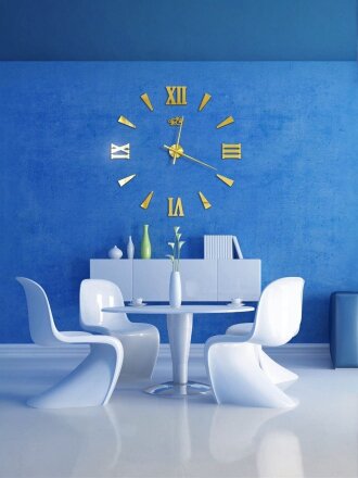 Часы настенные, золотые, Ваша Светлость, 3D Сектор, 3-00801FG