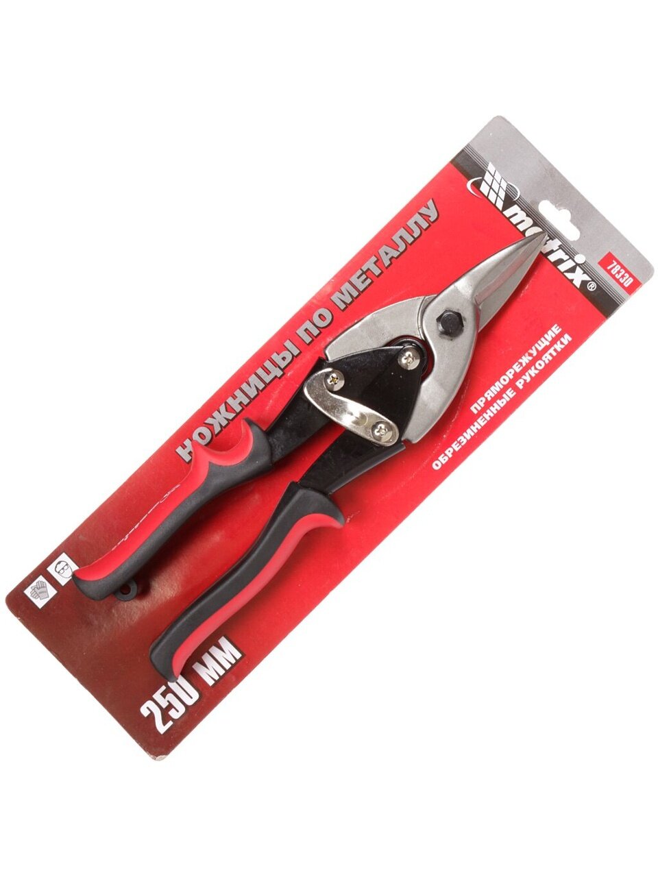 Ножницы по металлу пряморежущие, 250 мм, Matrix, 78330