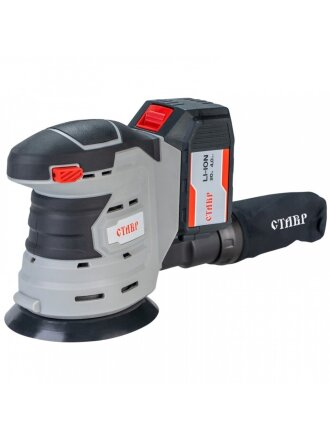 Эксцентриковая шлифовальная машина Ставр, МШЭА-125/20, 200 Вт, 10000 об/мин, 125х125 мм, без АКБ и ЗУ, 20 В