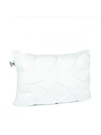 Подушка 50 х 70 см, пух птичий, Бьянко, чехол 100% хлопок, кант, средняя, с буфами, Belashoff, ППБ 2