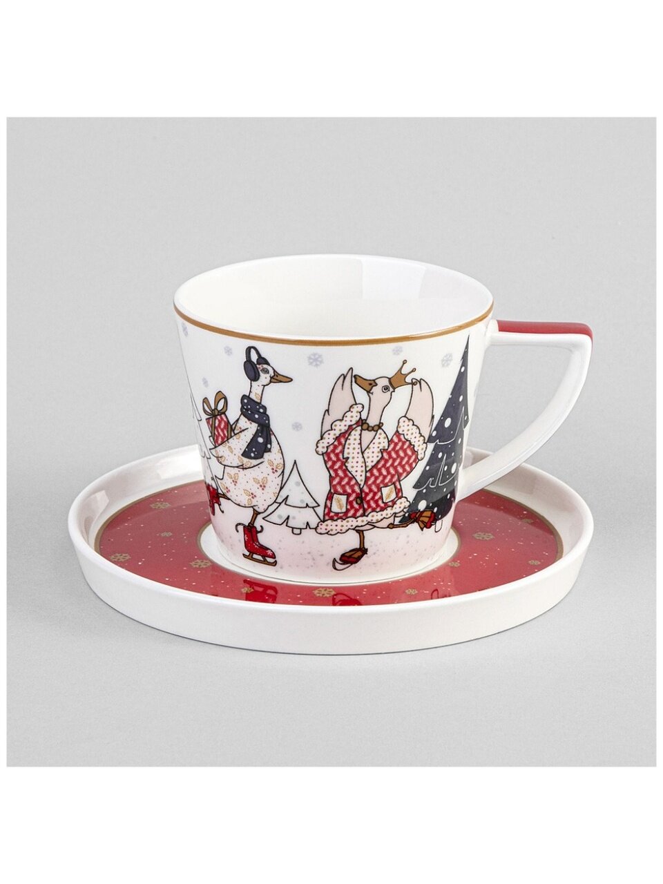 Чайная пара фарфор, 2 предмета, на 1 персону, 250 мл, Lefard, Family Christmas, 425-161