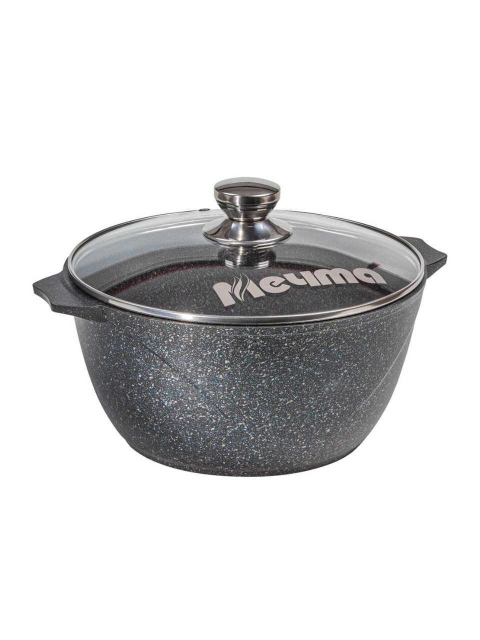 Кастрюля алюминий, антипригарное покрытие, 2 л, крышка стекло, Мечта, Гранит star, 42803