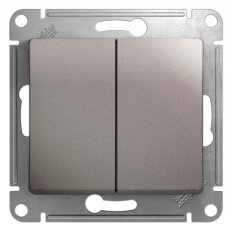 Механизм выключателя 2-кл. СП Glossa 10А IP20 (сх. 5) 10AX платина SchE GSL001251 Механизм выключателя 2-кл. СП Glossa 10А IP20 (сх. 5) 10AX платина SchE GSL001251