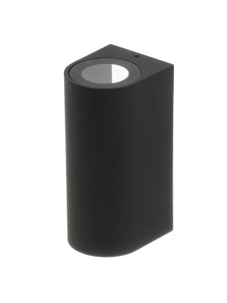 Светильник фасадный General Lighting Systems, GWL-2MR16-GU10-R-IP65, накладной, 50 Вт, металл, 8х15 см, 2 лампы, IP65, круглый, черный