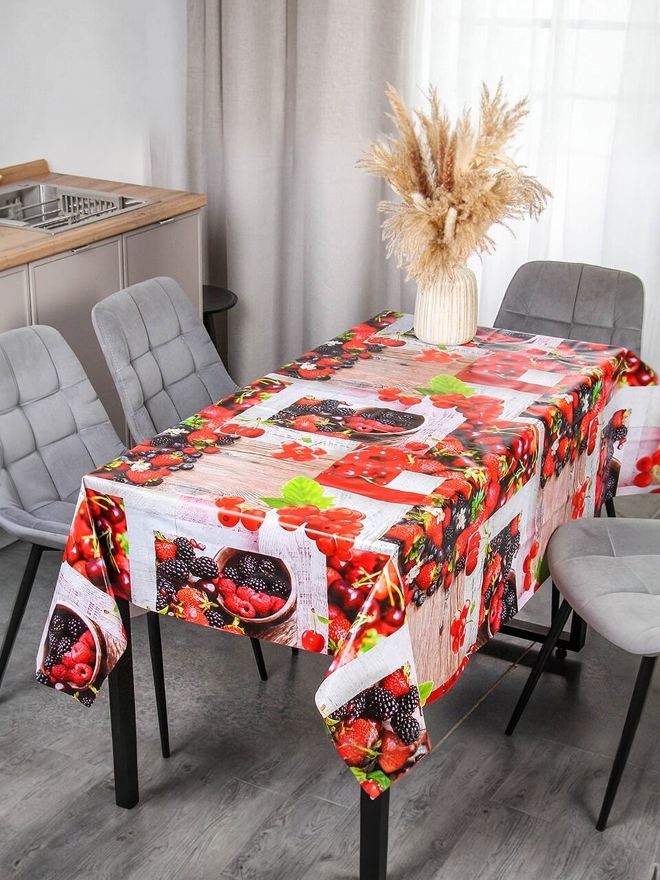 Скатерть Silvano, 1.4х2.2 м, ПВХ на нетканой основе, 8662