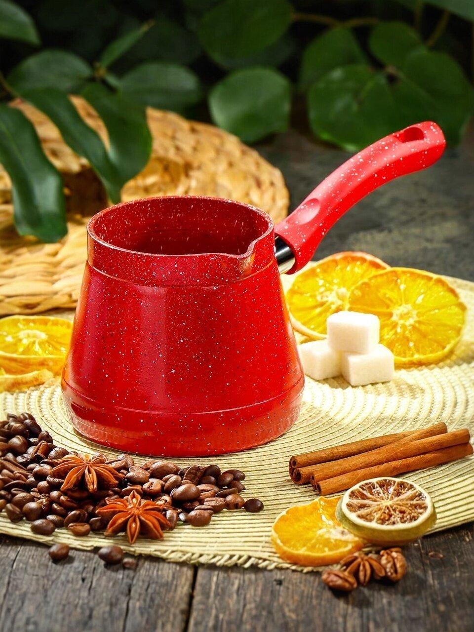 Турка 0.6 л, алюминий, ручка пластиковая, в ассортименте, Y4-6422