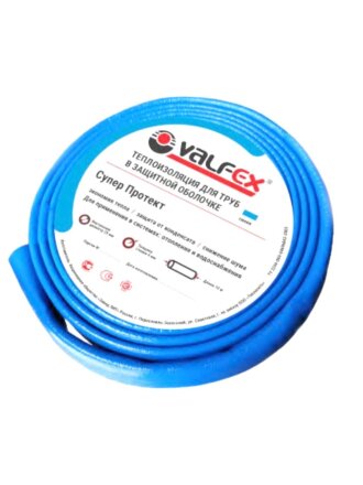 Утеплитель для труб Valfex, внутренний d18 мм, 4 мм, VF.18.04.10.B, синий, 10 м