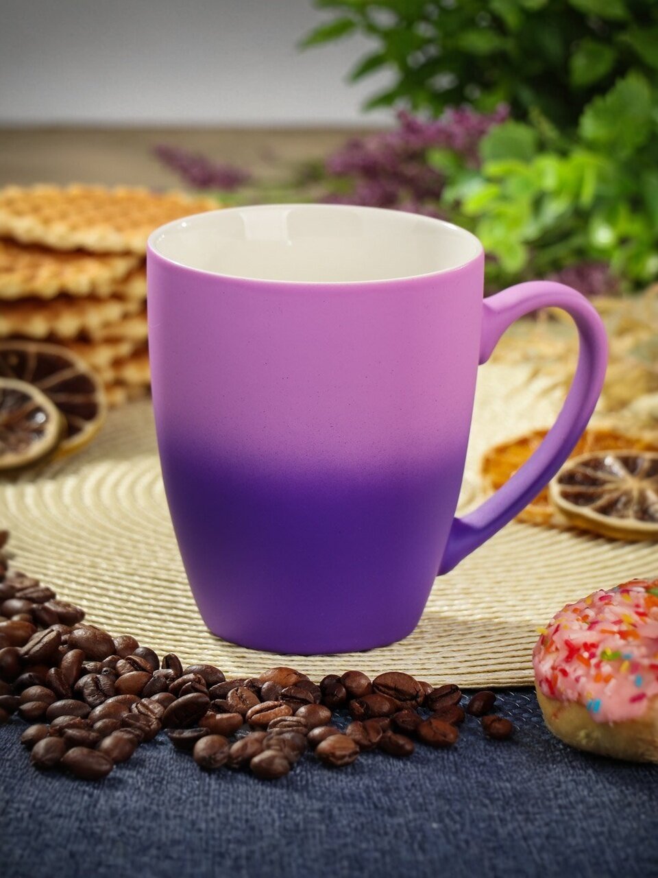 Кружка керамика, 340 мл, Y4-8051, в ассортименте