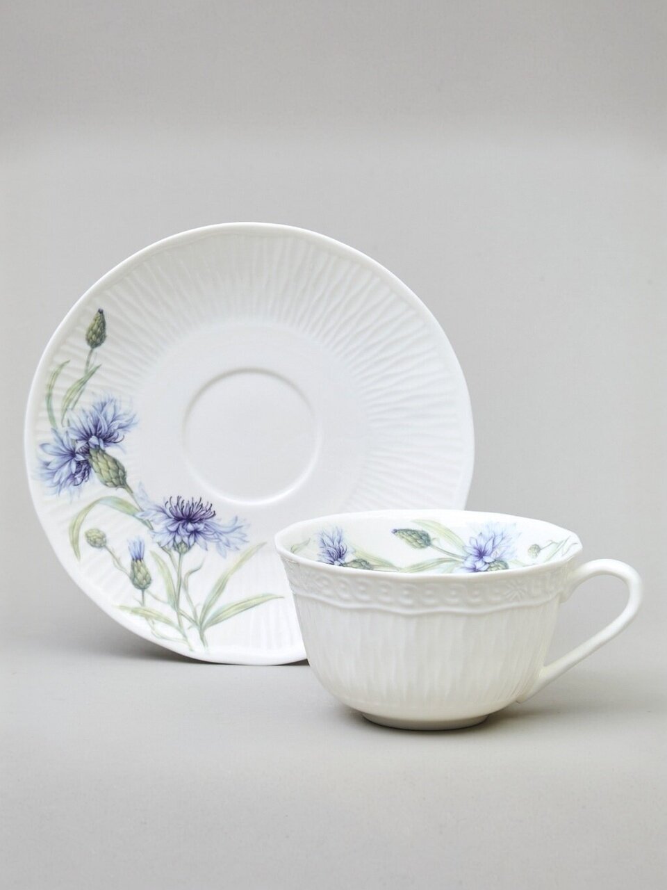 Чайная пара фарфор, 2 предмета, на 1 персону, 330 мл, Lefard, Васильки, 760-828