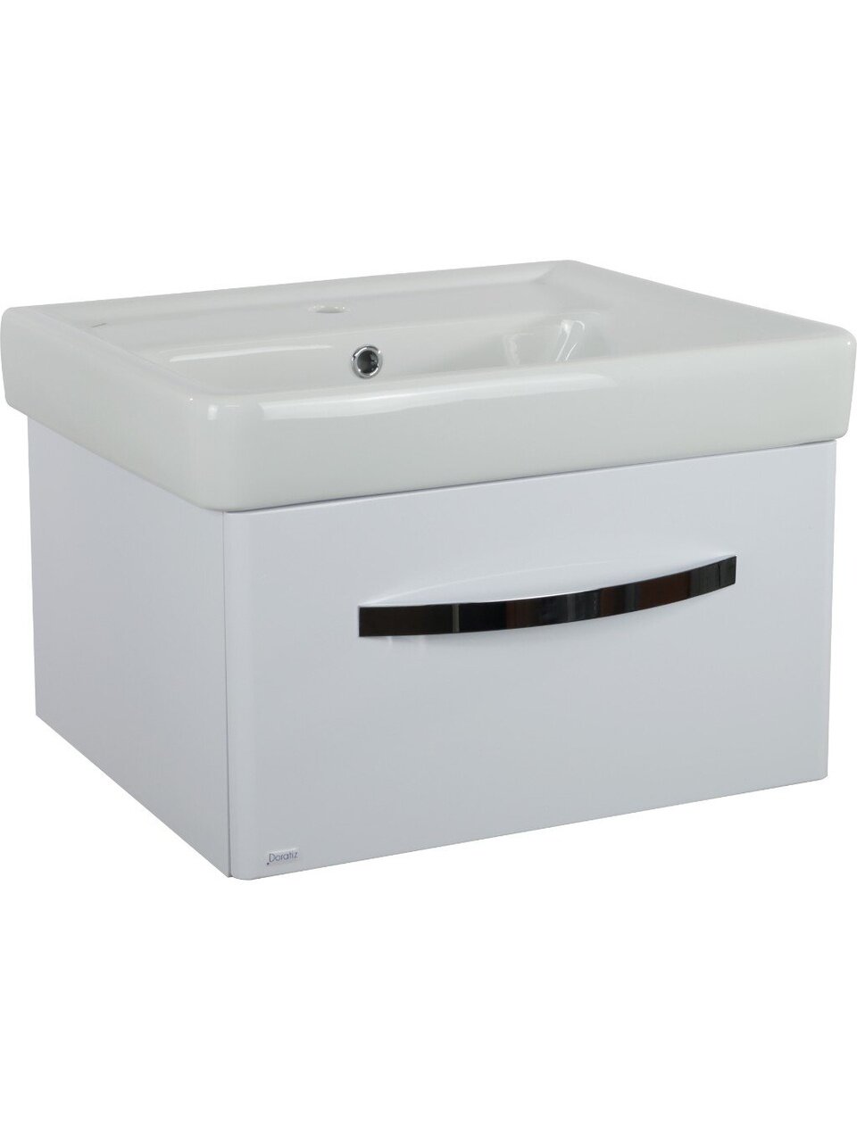 Тумба Коралл 60 600х450х460, подвесная, белая, под умывальник Сомо 60, с ящиком,DORATIZ 9912.817С