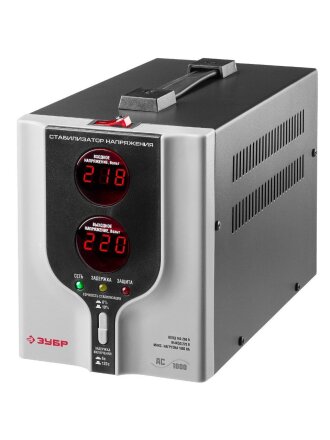 Стабилизатор напряжения Зубр, Профессионал, 1 кВт, 140-260 В, автомат, 59375-1