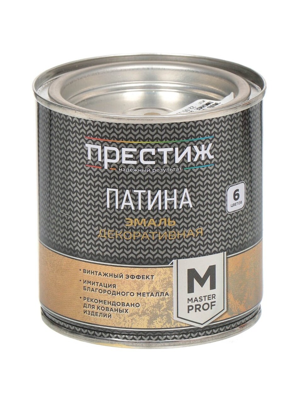 Эмаль Престиж, Патина, декоративная, универсальная, серебро, 0.2 кг