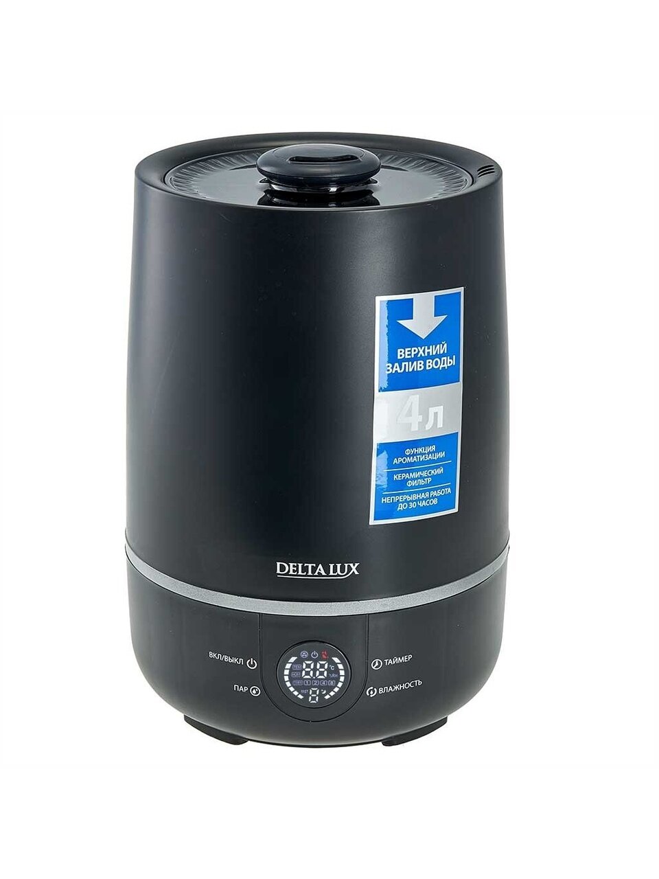 Увлажнитель воздуха Delta Lux, DE-3705, 4 л, 45 м2, 30 Вт, черный