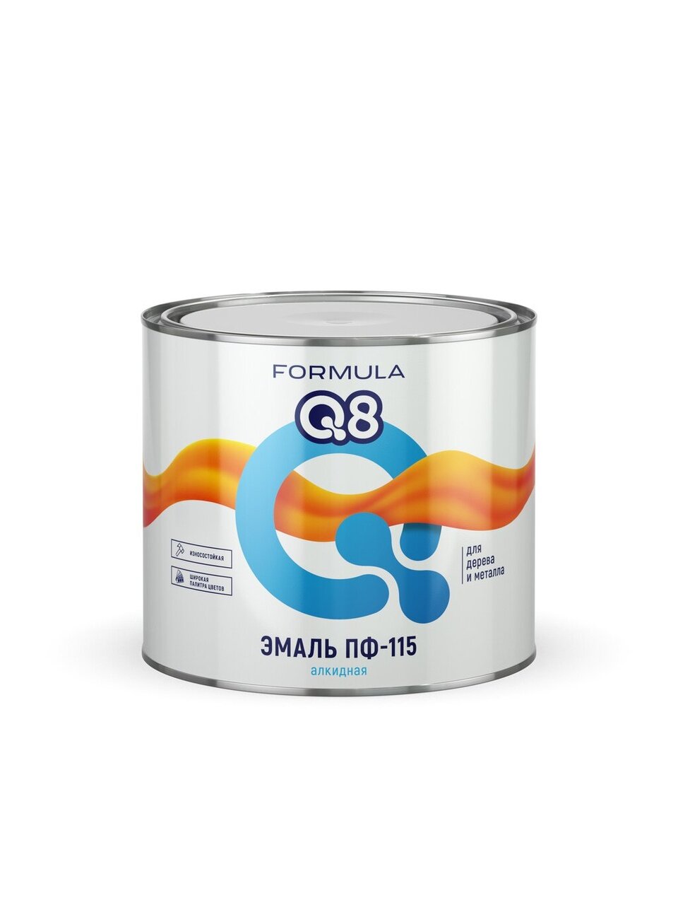Эмаль Formula Q8, ПФ-115, алкидная, глянцевая, черная, 1.9 кг