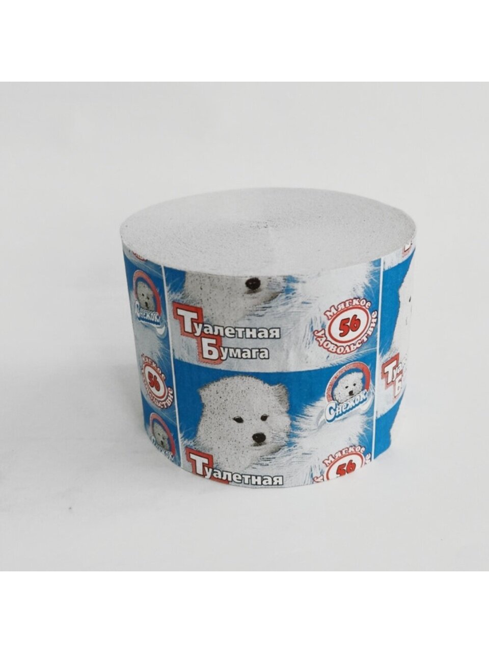 Туалетная бумага Снежок, 1 слой, 56 м, белая