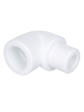 Уголок полипропилен, d25 мм, 90 °, внутренняя/наружная, белый, Valfex