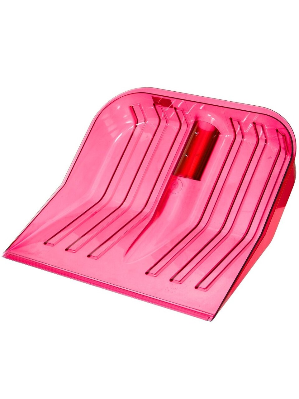 Лопата для снега поликарбонат, 430х420 мм, без черенка, тулейка 38.8 мм, красная, Альтернатива, М7242