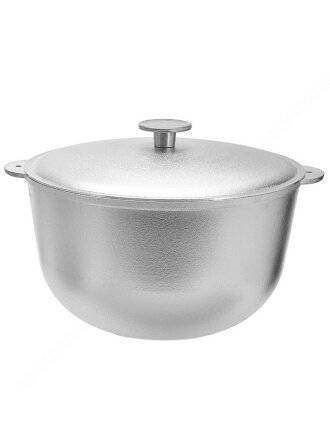 Казан алюминий, 6 л, с крышкой, Гардарика, 06-0
