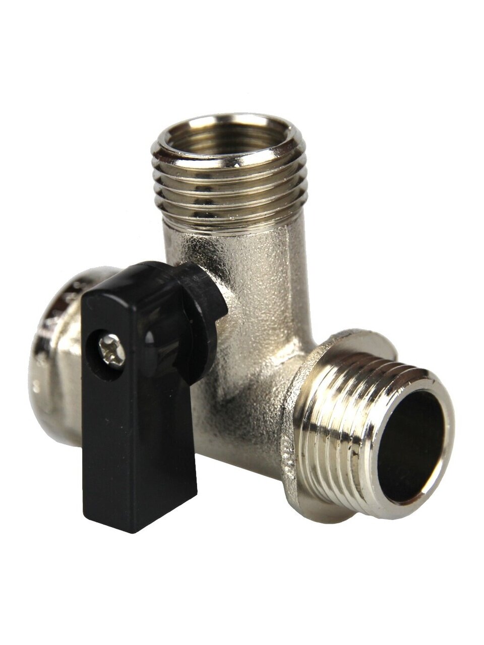 Кран для бытовых приборов, 1/2" х1/2"(3/8") х 1/2", ш-ш(г)-ш, трехходовой, индивидуальная упаковка, MasterProf