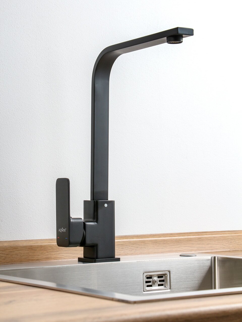 Смеситель для кухни, Aqwin, с картриджем, черный, A4006BL