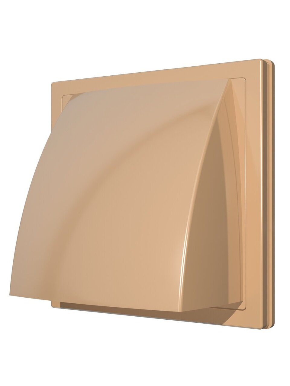 Выход стенной пластик, вентиляционный, установочный диаметр 100 мм, с обратным клапаном, бежевый, ERA, 1515К10ФВ