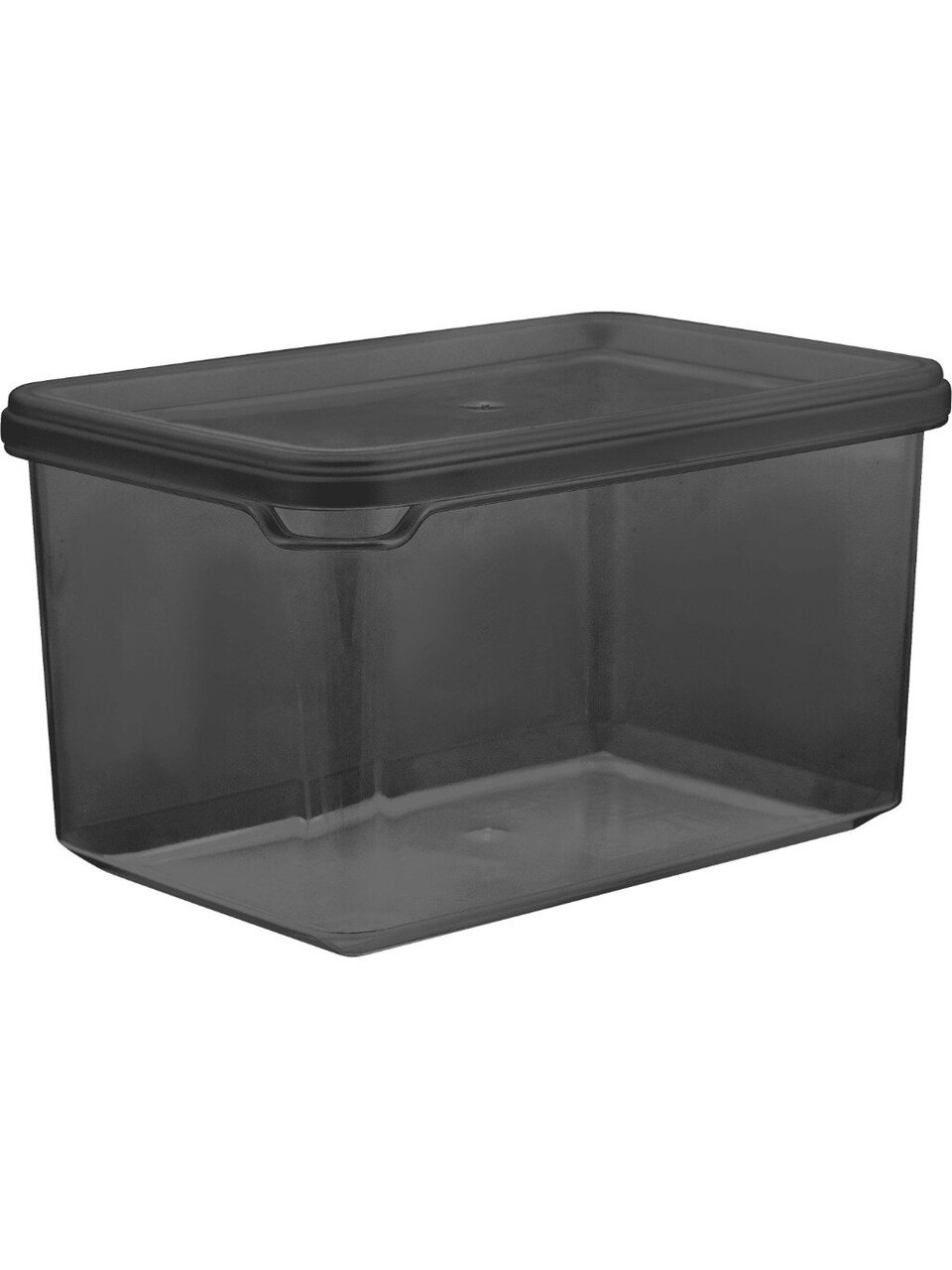 Банка для сыпучих продуктов, пластик, 0.55 л, 12.5х8.5х7.3 см, с крышкой, Plast team, Black, PT170610621