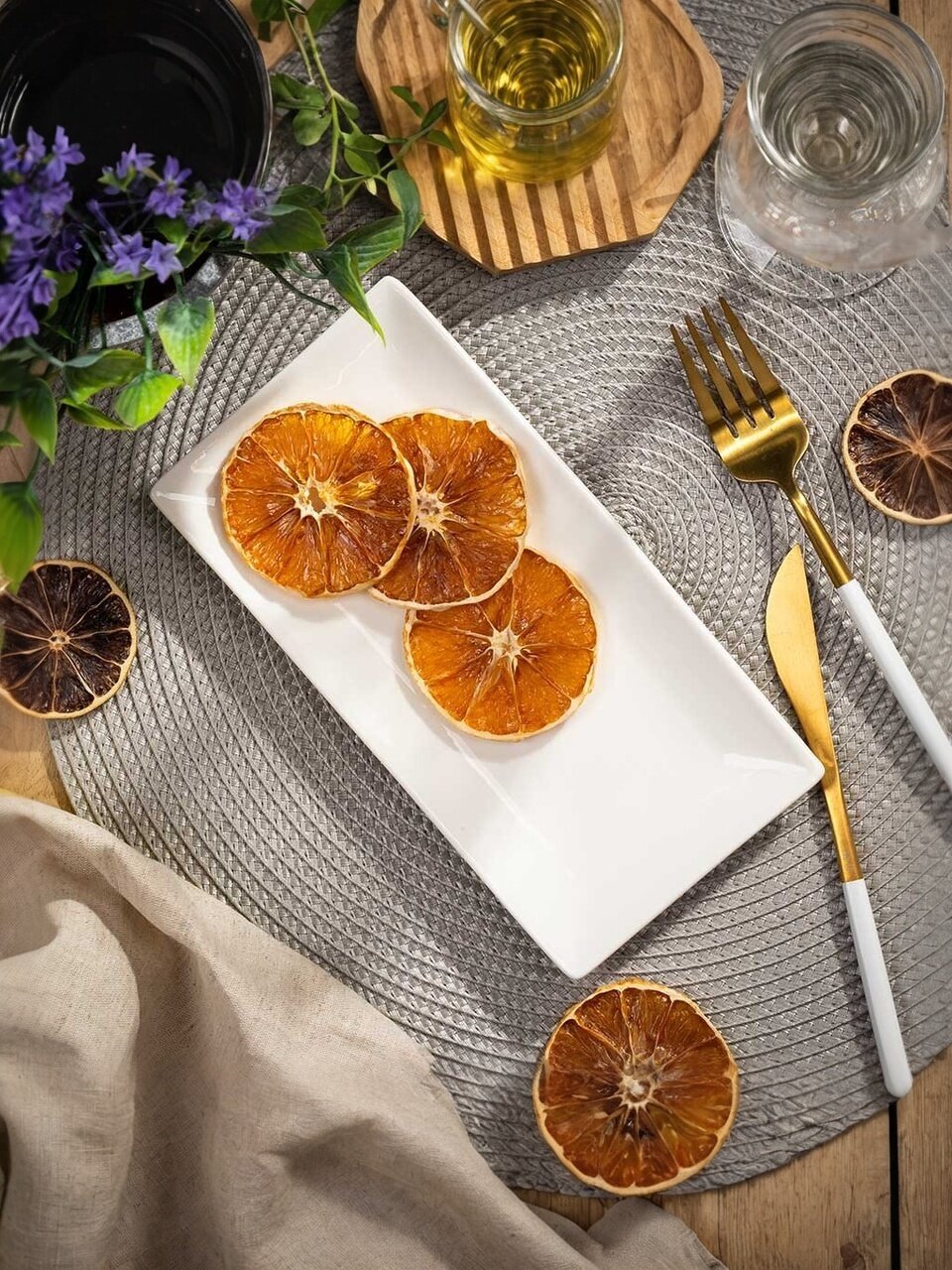 Блюдо керамика, прямоугольное, 20 см, белое, Грейс, Daniks, Y4-3746