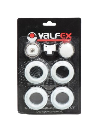 Комплект монтажный для радиатора, 3/4", 7 предметов, без кронштейна, Valfex, AD-1001 3/4