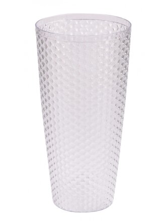 Ваза пластик, настольная, Альтернатива, Мозаика люкс, М7521, 15х15х30.5 см, прозрачная