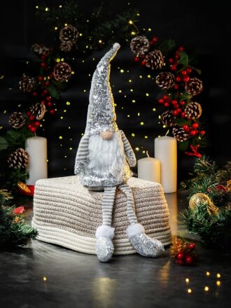 Фигурка декоративная полиэстер, Гном, 52 см, микс, в ассортименте, Y4-7429