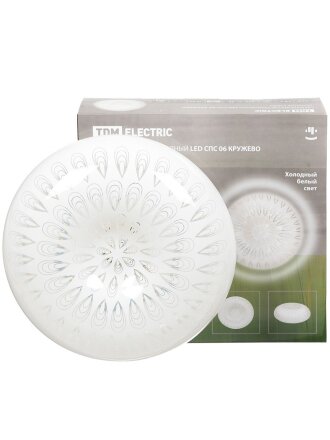 Светильник светодиодный, TDM Electric, СПС 06 Кружево, 15 Вт, 4000 К, 810 Лм, IP20, 30х30х10 см, белый, SQ0329-0188
