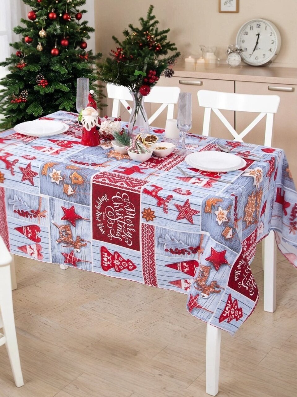 Скатерть 145х150 см, 100% хлопок, рогожка, 165 г/м2, АртДизайн, Чудеса