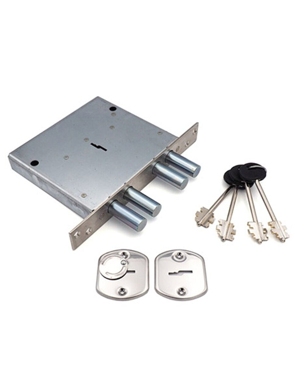 Замок врезной Меттэм, ЗВ8 165.0.0 (160.0.0), 2053, без ручки, сувальдный, хром