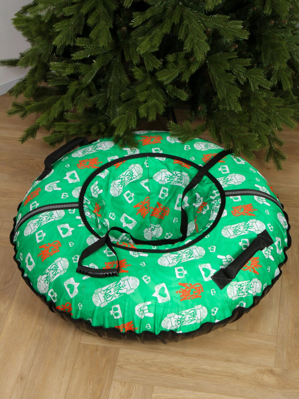 Санки-ватрушка Nika, Скейт, 95 см, 100 кг, с буксировочным тросом, с ручками, ТБ2К-95/СК