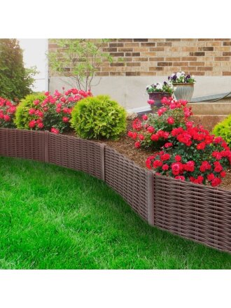 Забор декоративный пластик, Мастер сад, Лоза, 18х230 см, коричневый