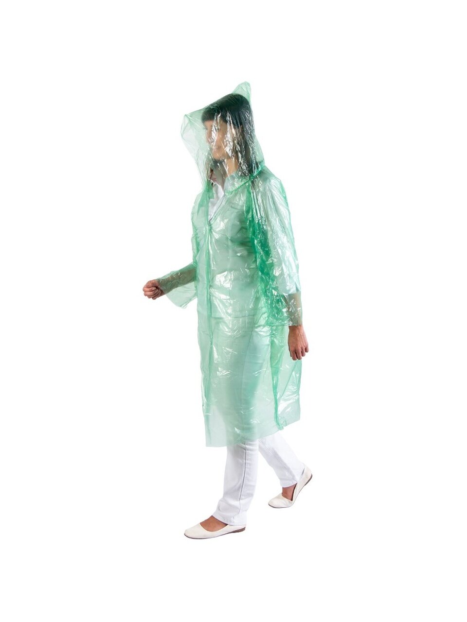 Дождевик плащ 48-50, с капюшоном, липучки, ПВД, XXL, в ассортименте, Ecos, 003932