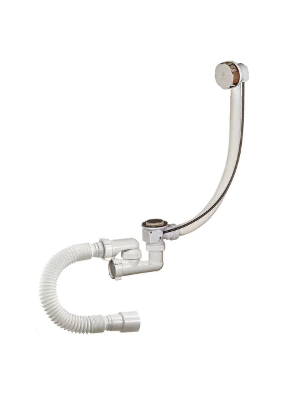 Сифон для ванны, 1" 1/2х40/50, полипропилен, полуавтоматический, Orio, А-28089