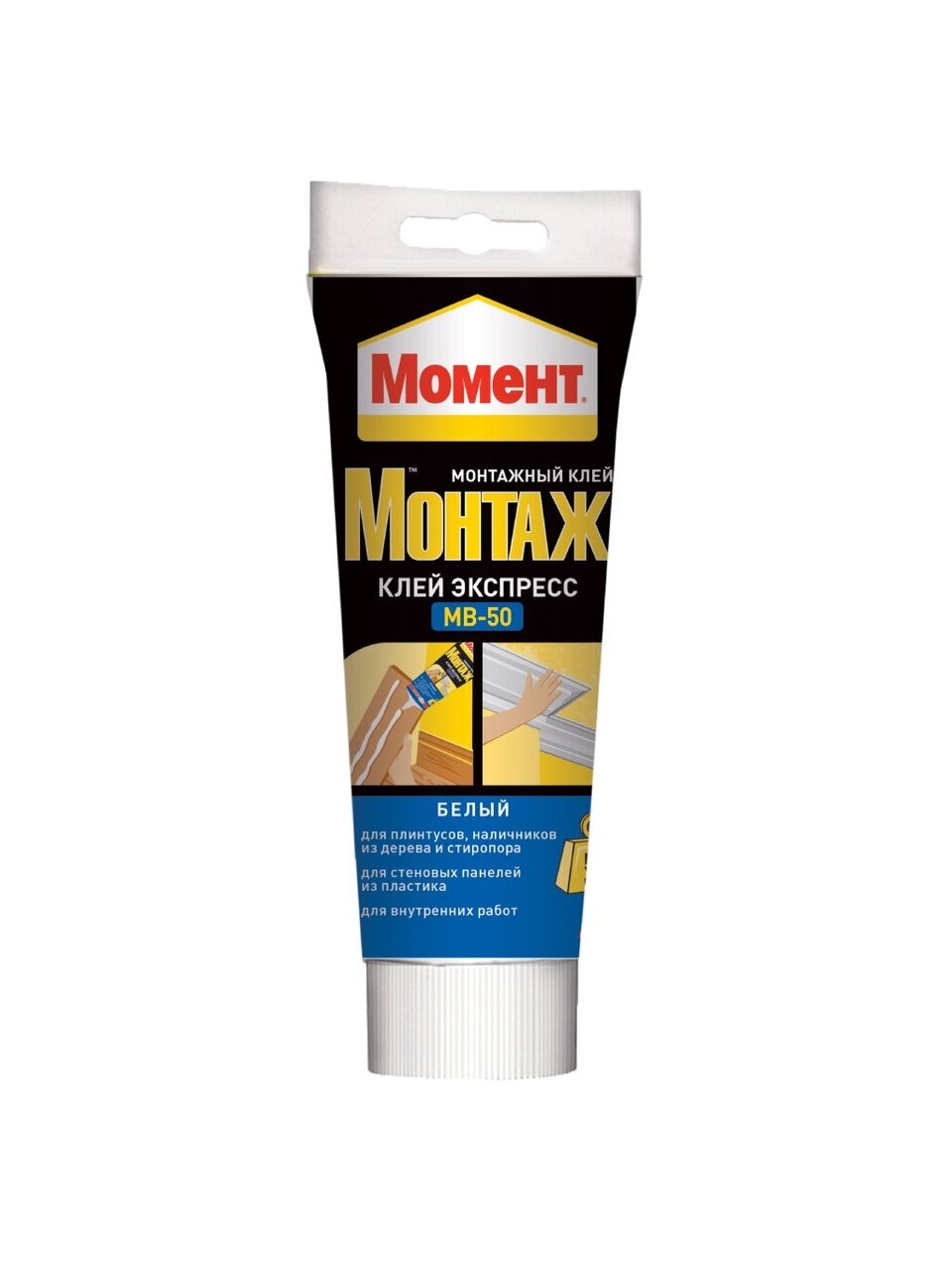 Жидкие гвозди Момент, Экспресс МВ-50, 250 г, универсальные, белые, 600617