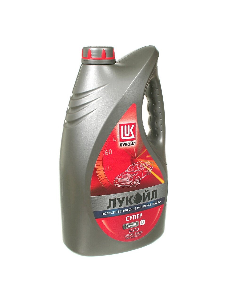 Масло моторное полусинтетическое, 5W40, Лукойл, Супер, 4 л, 3471800