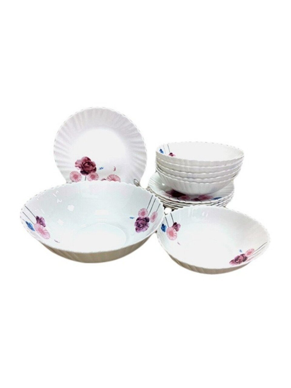 Сервиз столовый стеклокерамика, 13 предметов, на 6 персон, Эстель, 19053-13т