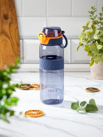 Бутылка питьевая 0.8 л, спортивный, прозрачно-фиолетовый, B060671