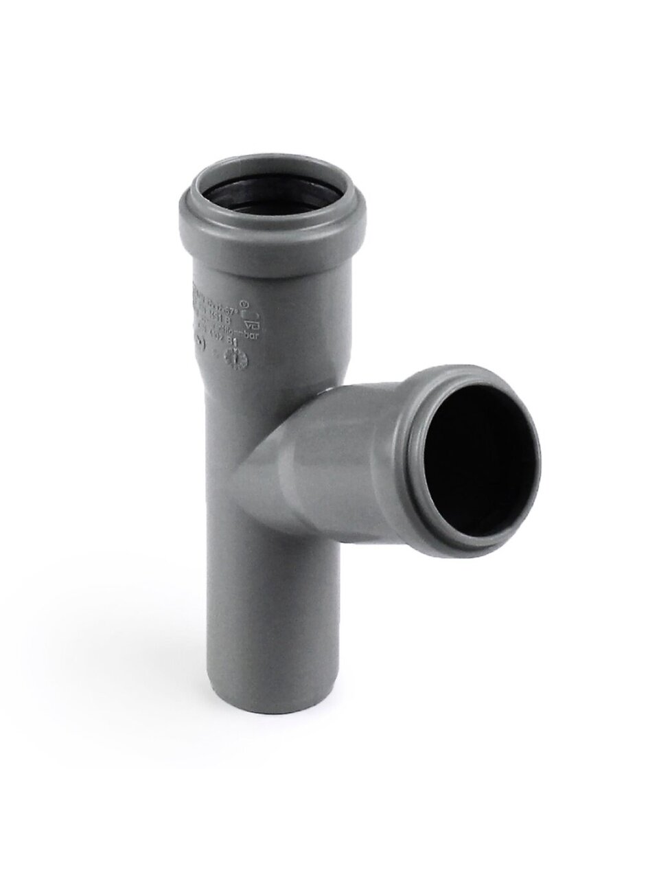 Тройник канализационный 32х32 мм, 67 °, РосТурПласт, серый, 36320