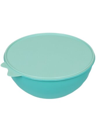 Миска пластик, круглая, 10.5 см, 3.7 л, с крышкой, Wave, Бытпласт, С12967