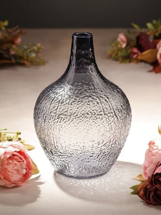 Ваза стекло, настольная, 25х10 см, Твист, Y6-10109