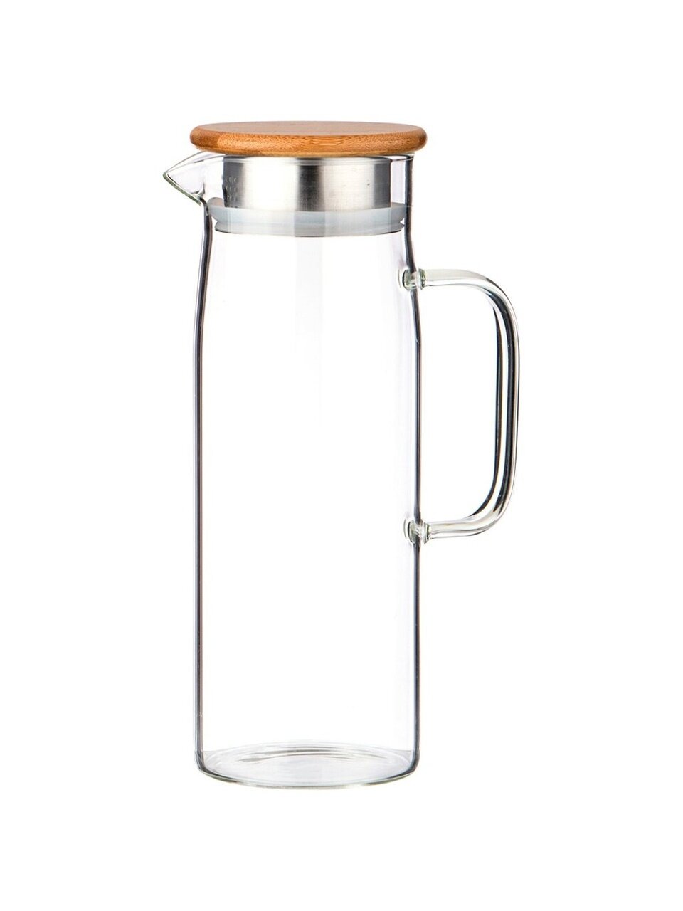 Кувшин стекло, 1.2 л, с крышкой, Agness, Native, 250-139