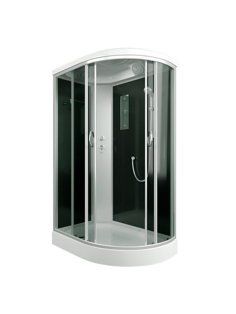 Душевая кабина низкий поддон, 120х80х215 см, тонированная, Erlit, ER3512PL-C4-RUS